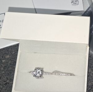 Silver Ring with Clear Stone